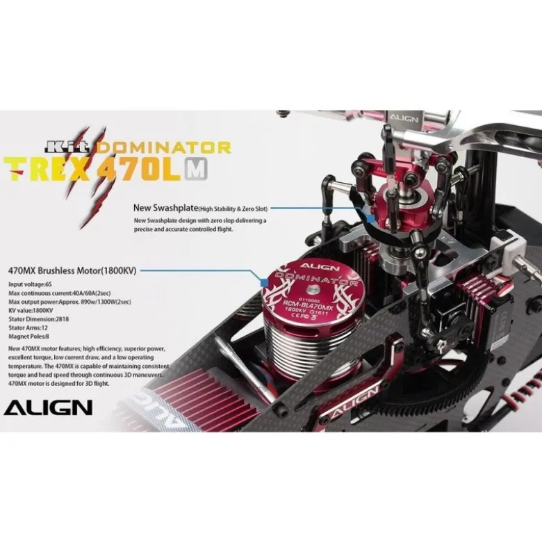 Align T-REX 470LM(Métal) Dominator KIT (RH47E06X)