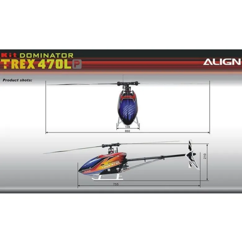Align T-REX 470LP(Plastique) Dominator KIT (RH47E03X)