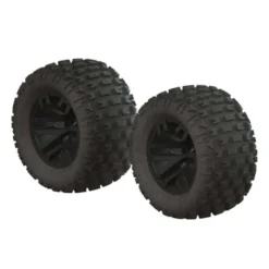 ARRMA AR550044 dBoots Fortress MT Tire Set Glued Blk (2)