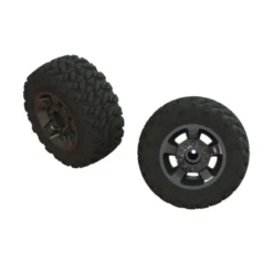 ARRMA AR550053 Ragnarok Mt Tire ST Glued(Blk Chrome)(2) - ARA550053