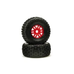 ARRMA DBOOTS Fortress Tire Set Glued (Red) (2pcs) - ARA550065