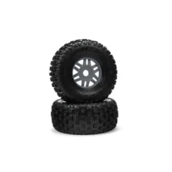 ARRMA dBoots Fortress Tyre Set Glued Gun Metal (Pair) - ARA550069