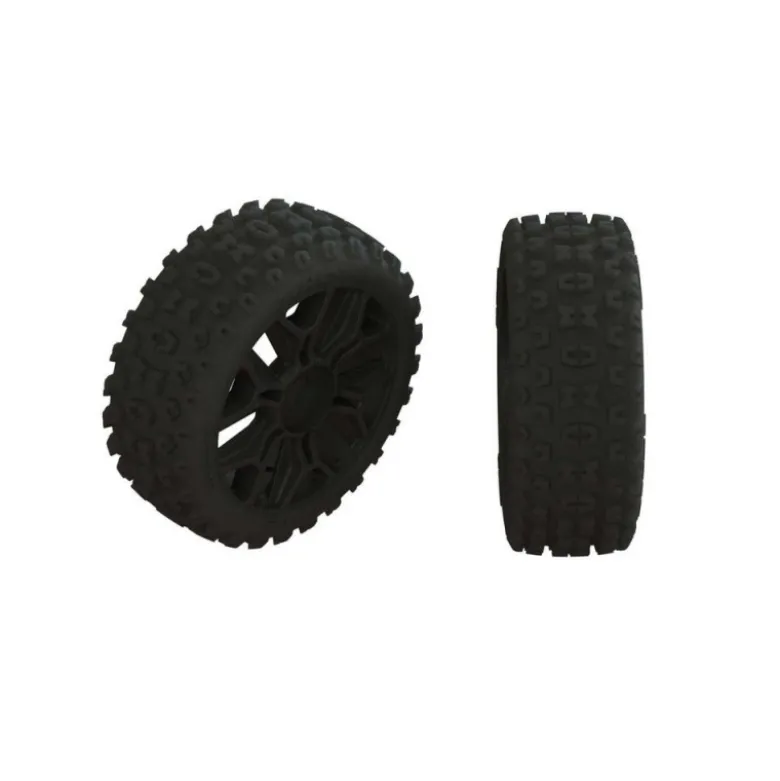 ARRMA 2HO Tire Set Glued Black (2) - ARA550057