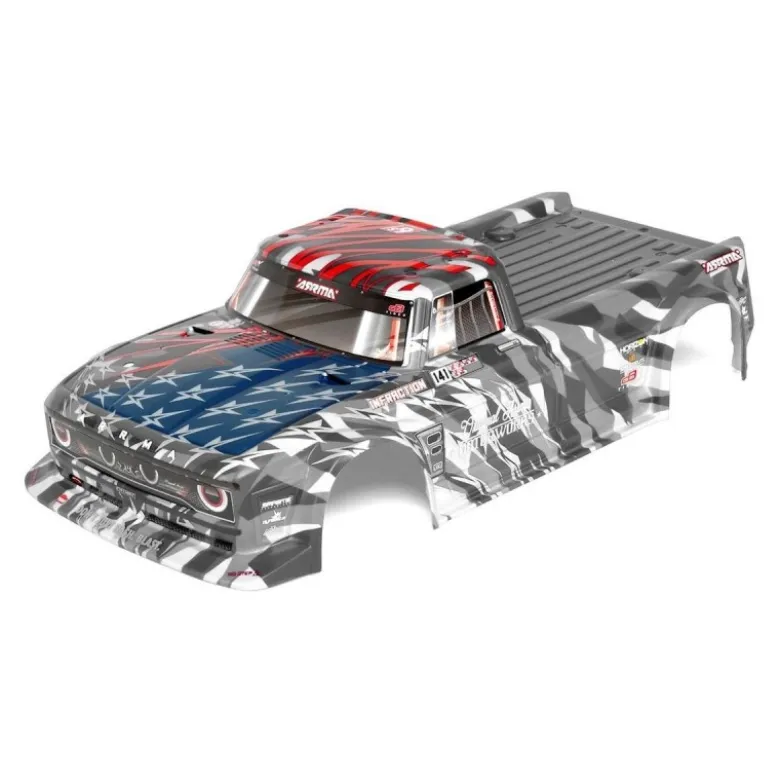 ARRMA INFRACTION 6S BLX Painted Body Silver/Red - ARA410006