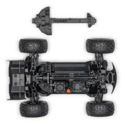 Arrma Mini Kraton 4X4 3S DSC 1/16 - Monster Truck RC Brushless - Rose (Pack Complet avec Batterie et Chargeur) ARA2508ST2