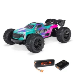 Arrma Mini Kraton 4X4 3S DSC 1/16 - Monster Truck RC Brushless - Rose (Pack Complet avec Batterie et Chargeur) ARA2508ST2