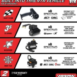 Arrma Mini Kraton 4X4 3S DSC 1/16 - Monster Truck RC Brushless - Rouge et noir ARA2508T1