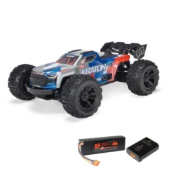 Arrma Mini Kraton 4X4 3S DSC 1/16 - Monster Truck RC Brushless - Bleu (Pack Complet avec Batterie et Chargeur) ARA2508ST1