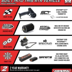 ARRMA 1/16 MOJAVE GROM 4X4 RTA ( a assemblé ) KIT Brushed Desert Truck (Battery & Charger Included), Clear/Black