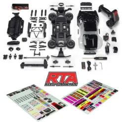 ARRMA 1/16 MOJAVE GROM 4X4 RTA ( a assemblé ) KIT Brushed Desert Truck (Battery & Charger Included), Clear/Black