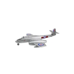 Avion Dynam Gloster Meteor F8 V2 argenté Twin 70 mm EDF Jet PNP