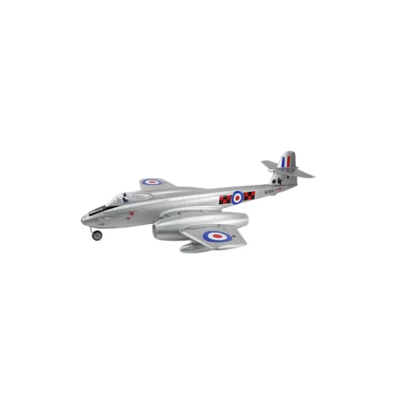 Avion Dynam Gloster Meteor F8 V2 argenté Twin 70 mm EDF Jet PNP