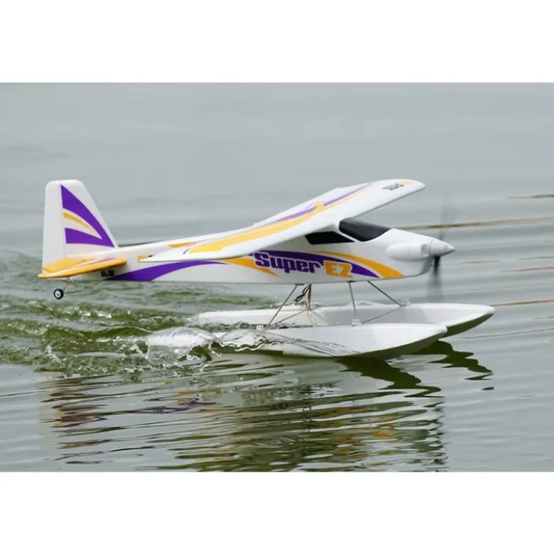 Avion FMS Trainer Super EZ V4 avec flotteurs PNP + gyro Reflex env.1.22m