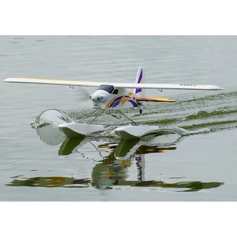 Avion FMS Trainer Super EZ V4 avec flotteurs PNP + gyro Reflex env.1.22m