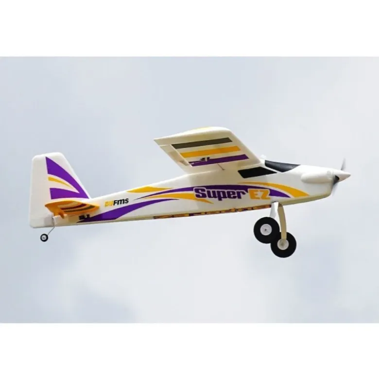 Avion FMS Trainer Super EZ V4 avec flotteurs PNP + gyro Reflex env.1.22m