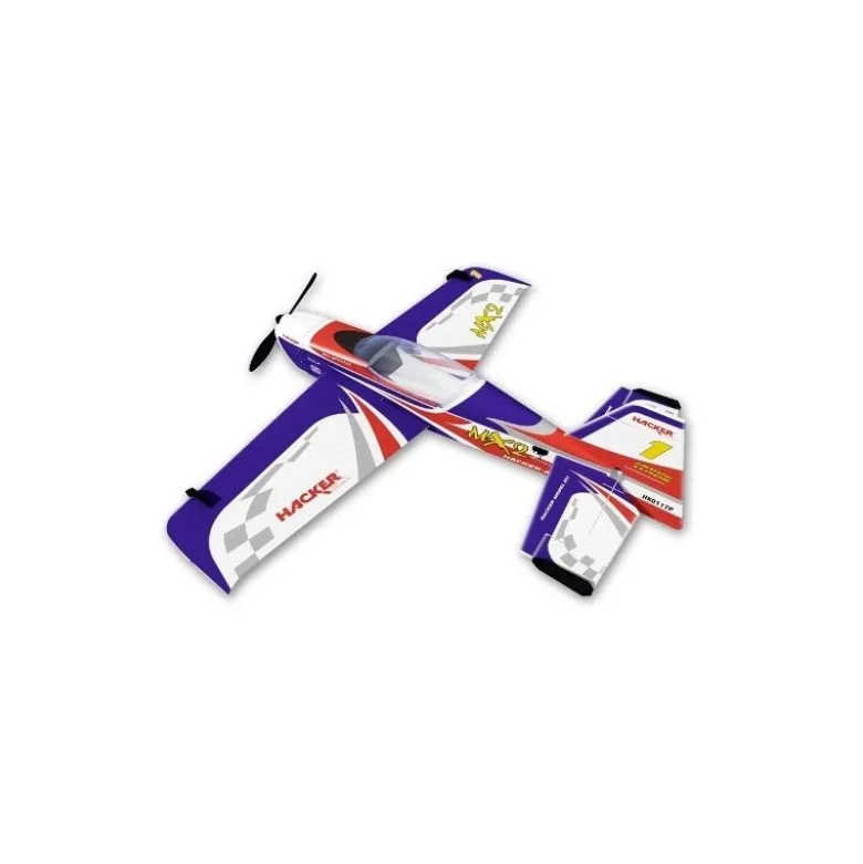 Avion Hacker model MX 2 bleu ARF env.1.20m