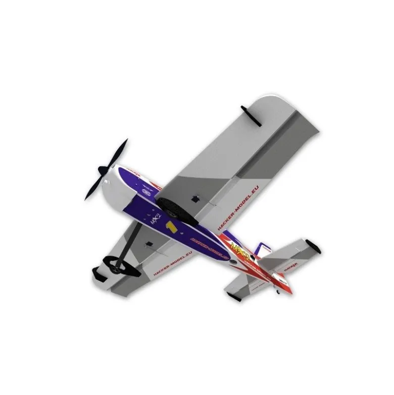 Avion Hacker model MX 2 bleu ARF env.1.20m