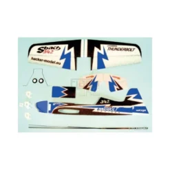Avion Hacker model Sbach Mini 500 bleu ARF env.0.50m