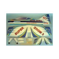 Avion Hacker model Super Zoom 3 bleu ARF env.1.00m