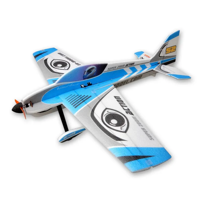 Avion Hacker model Super Zoom Action Bleu ARF env.1.00m