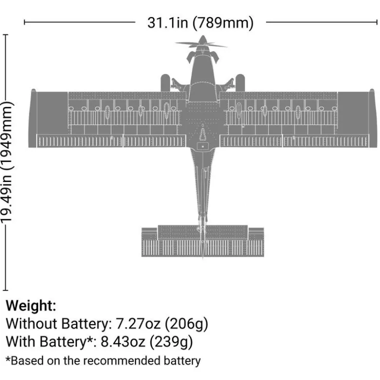Avion Micro DRACO 800mm BNF Basic with AS3X and SAFE Select