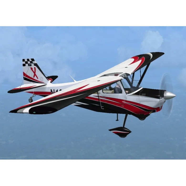 Avion Pilot RC Décathlon 107'' (2,70m) Blanc, Rouge, Noir - Modèle Pilot-RC - Idéal pour la Voltige et le Modélisme Avancé