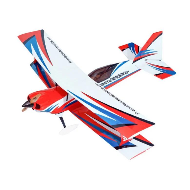 Avion Precision Aerobatics Ultimate AMR 60 Rouge Blanc et Bleu ARF env.1.3m
