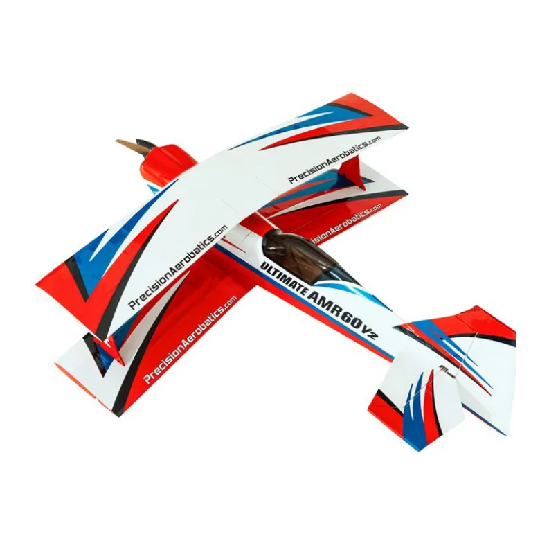 Avion Precision Aerobatics Ultimate AMR 60 Rouge Blanc et Bleu ARF env.1.3m
