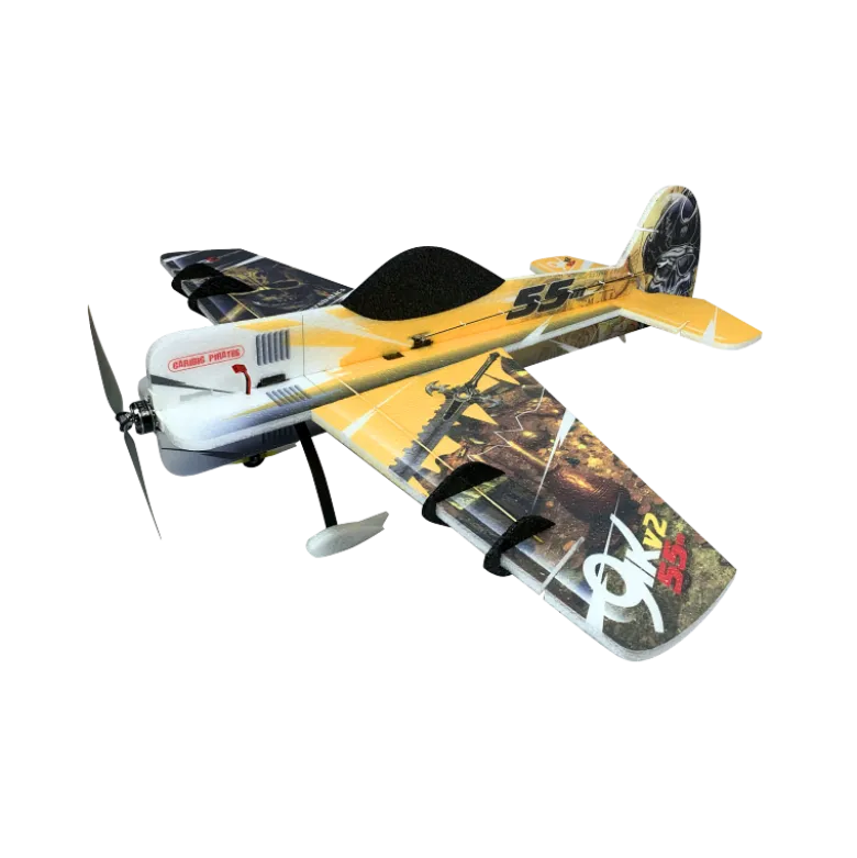 Avion RC Factory Crack Yak 55 'Backyard Series Jaune env.0.80m