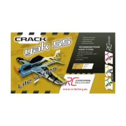 Avion RC Factory Crack Yak 'Lite Series' bleu/jaune env.0.80m