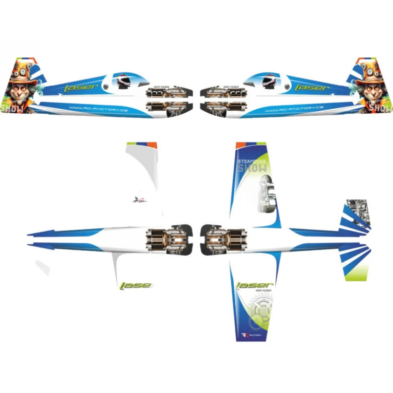 Avion RC Factory Laser XL Bleu env.1.06m