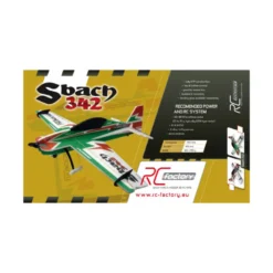Avion RC Factory Sbach 342 'Backyard Series' rouge/noir env.0.80m