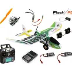 Avion RC Factory Step-One AKCE1000 Vert + Equipement Débutant (Mode 1)