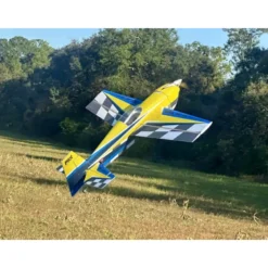 Avion Voltige Pilot RC - EDGE 540 – 39″ (1.0m), Jaune, Bleu, gris