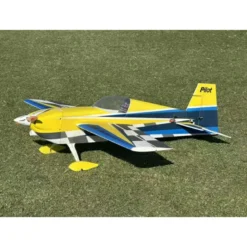 Avion Voltige Pilot RC - EDGE 540 – 39″ (1.0m), Jaune, Bleu, gris