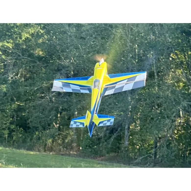 Avion Voltige Pilot RC - EDGE 540 – 39″ (1.0m), Jaune, Bleu, gris