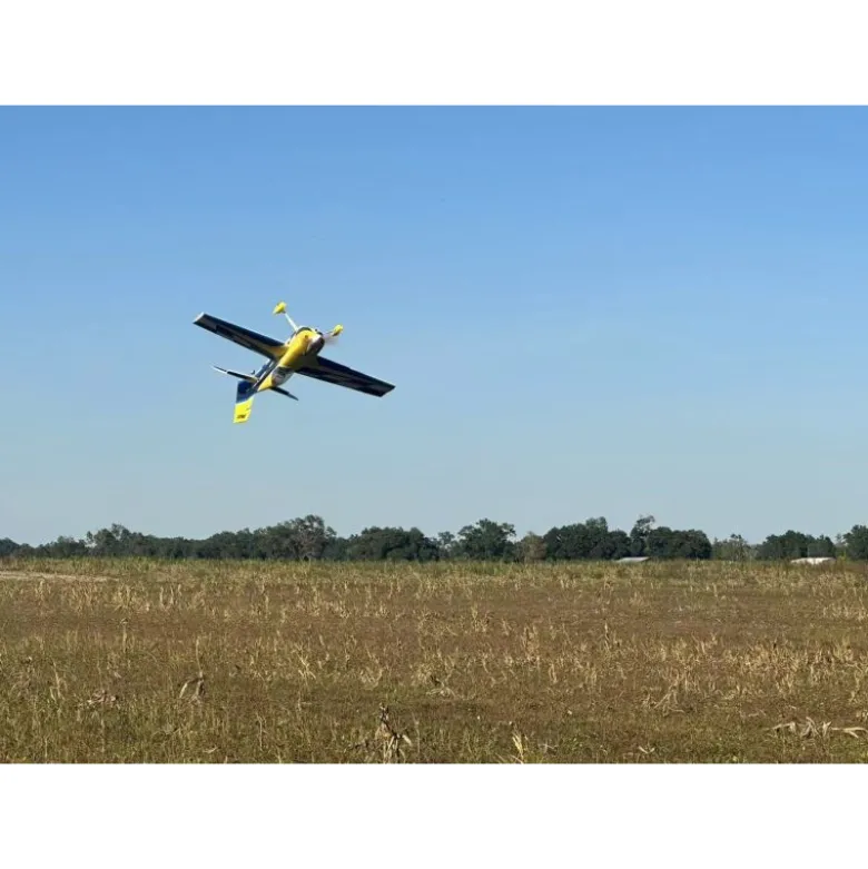 Avion Voltige Pilot RC - EDGE 540 – 39″ (1.0m), Jaune, Bleu, gris