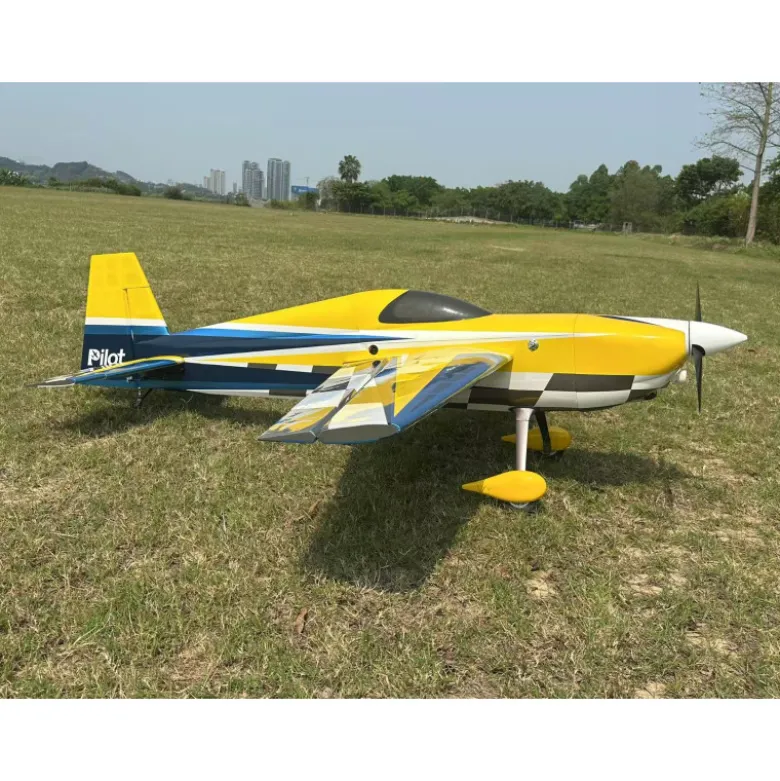 Avion Voltige - PilotRC - EDGE 540 V3 - (env. 1,90m) - Jaune, bleu, gris