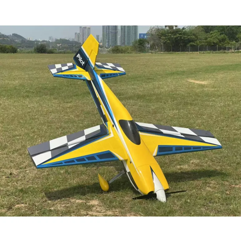 Avion Voltige - PilotRC - EDGE 540 V3 - (env. 1,90m) - Jaune, bleu, gris
