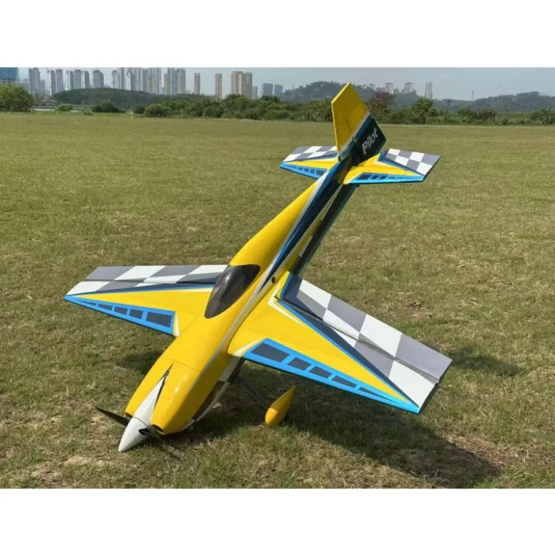 Avion Voltige - PilotRC - EDGE 540 V3 - (env. 2,15m) - Jaune, bleu, gris