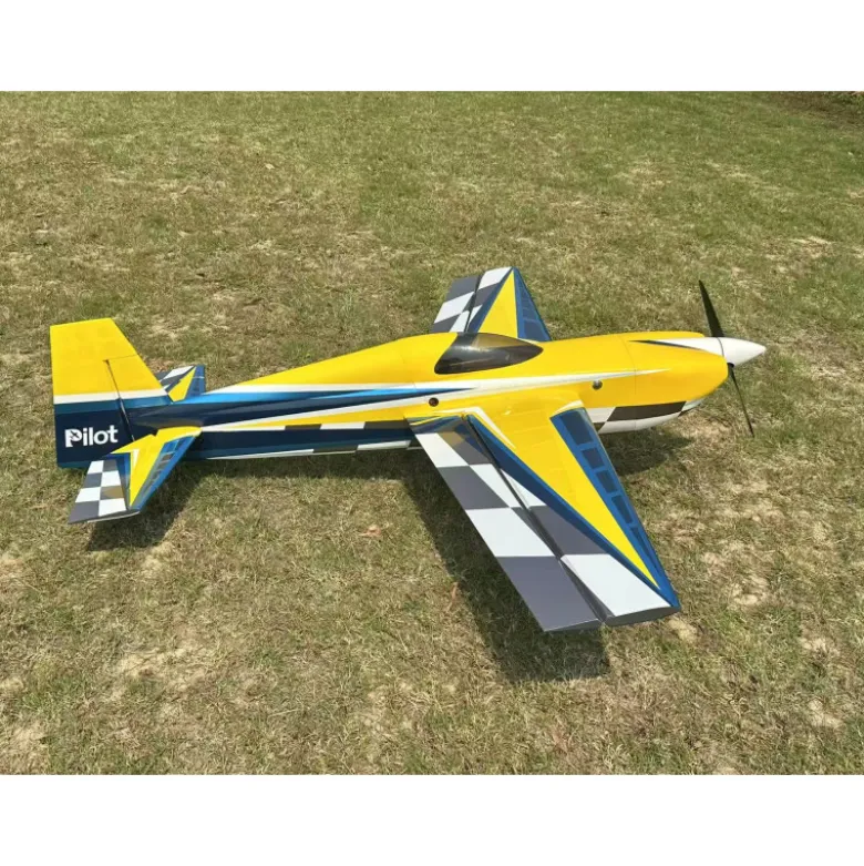 Avion Voltige - PilotRC - EDGE 540 V3 - (env. 2,15m) - Jaune, bleu, gris