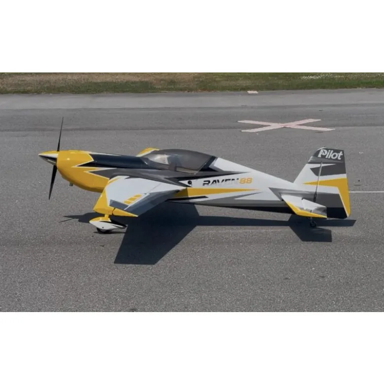 Avion Voltige - PilotRC - Raven 103 (env. 2,62m) - Jaune noir blanc
