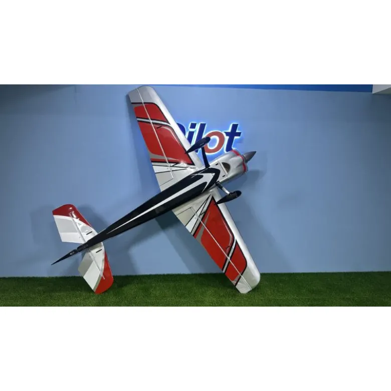Avion Voltige - PilotRC - SBACH342 - (env. 1,90m) - gris rouge noir