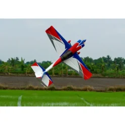 Avion Voltige - Pilot RC - Slick 74 - (env 1.88m) - Bleu, Blanc, Rouge