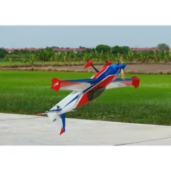 Avion Voltige - Pilot RC - Slick 74 - (env 1.88m) - Bleu, Blanc, Rouge