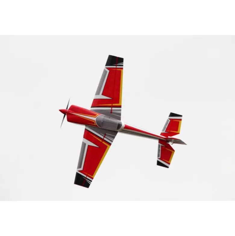 Avion Voltige - Pilot RC - Slick 60 - (env 1.52m) - Rouge, Gris, Jaune
