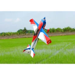 Avion Voltige - Pilot RC - Slick 74 - (env 1.88m) - Bleu, Blanc, Rouge