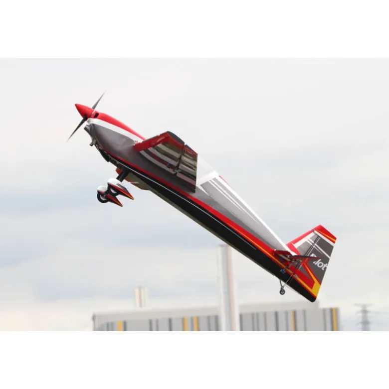 Avion Voltige - Pilot RC - Slick 74 - (env 1.88m) - Rouge, Gris, Blanc