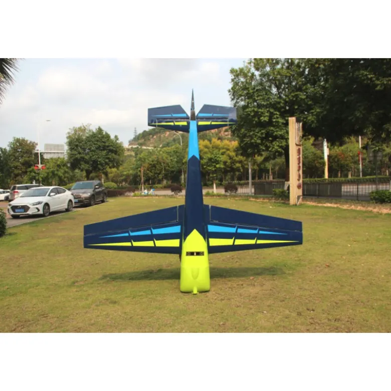 Avion Voltige - Pilot RC - Slick 84 - (env 2.13 m) - Vert, Bleu, Noir