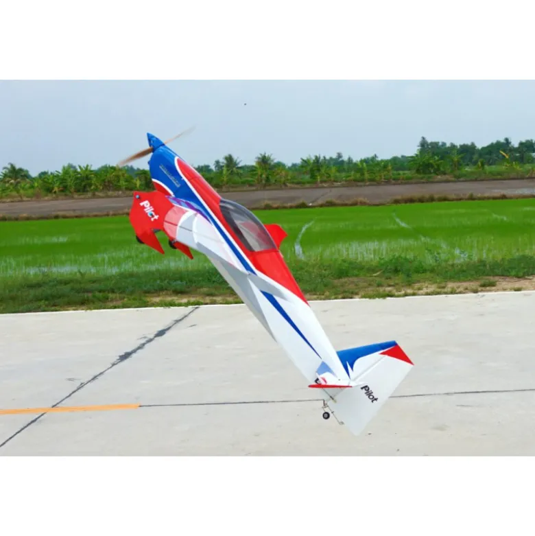 Avion Voltige - Pilot RC - Slick 84 - (env 2.13 m) - Vert, Blanc, Noir